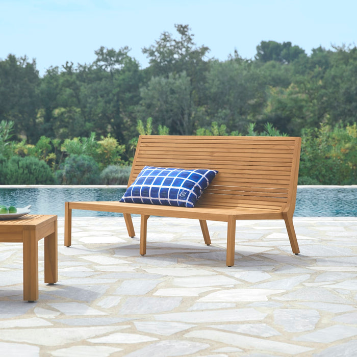 Tikamoon - Massief teakhouten tuinbank Teo, 2-zit