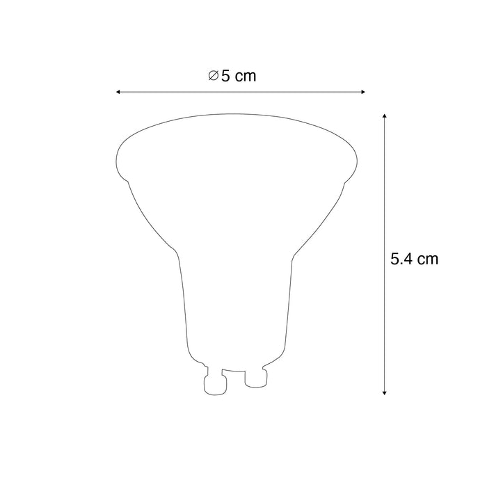 LUEDD GU10 dimbare LED lamp zwart 6W 500 lm 2700K