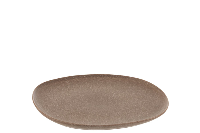 J-Line bord Louise - keramiek - cognac - medium - 6 stuks