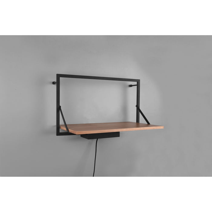 M&amp;M Leonie Wandplank Met LED Verlichting 9W Hout | Metaal