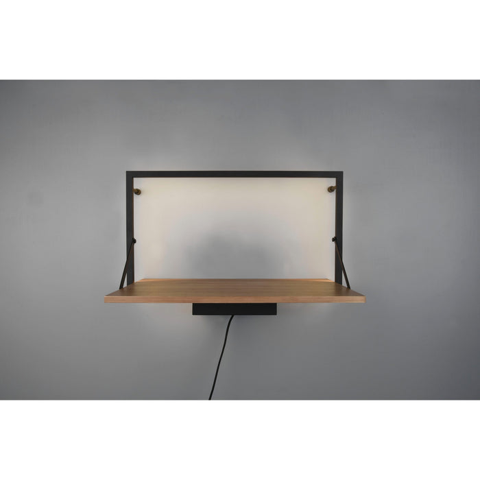 M&amp;M Leonie Wandplank Met LED Verlichting 9W Hout | Metaal