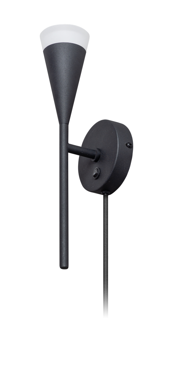 ETH Defender Wandlamp mat zwart excl. 1xGU10