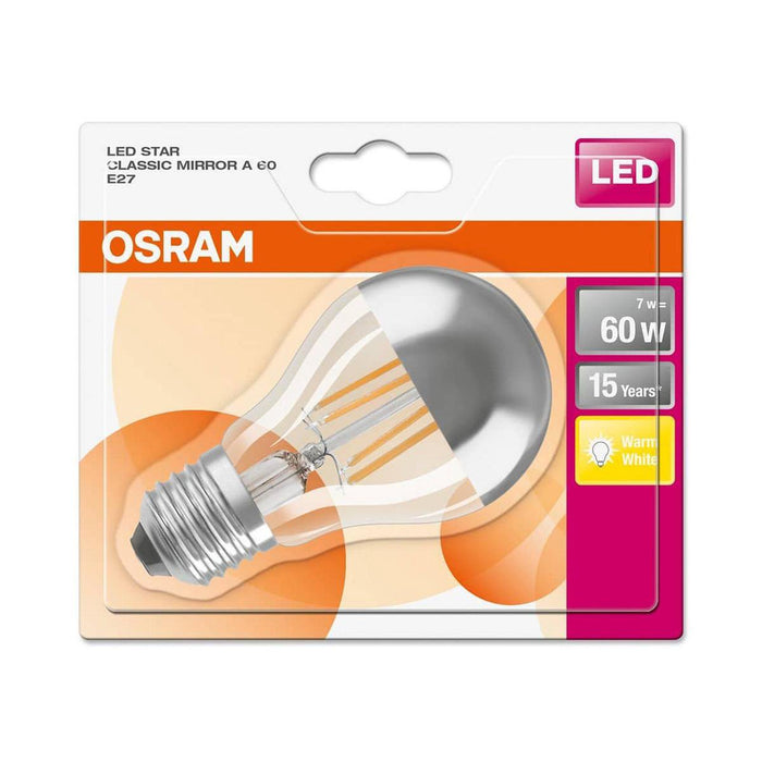 Osram Led standaard kopspiegel zilver E27 6.5W|60W 2700K 650L