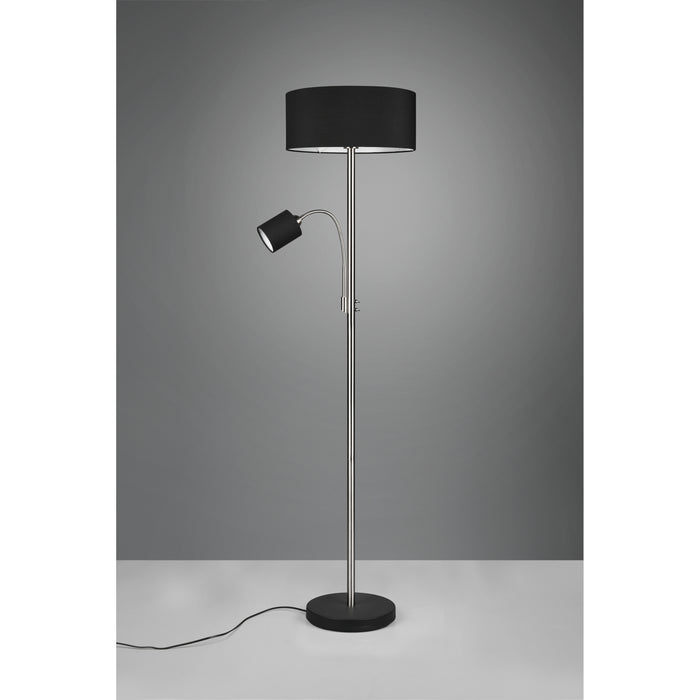 Trio Motel Vloerlamp Nikkel excl. 1x E27 excl. 1xE14