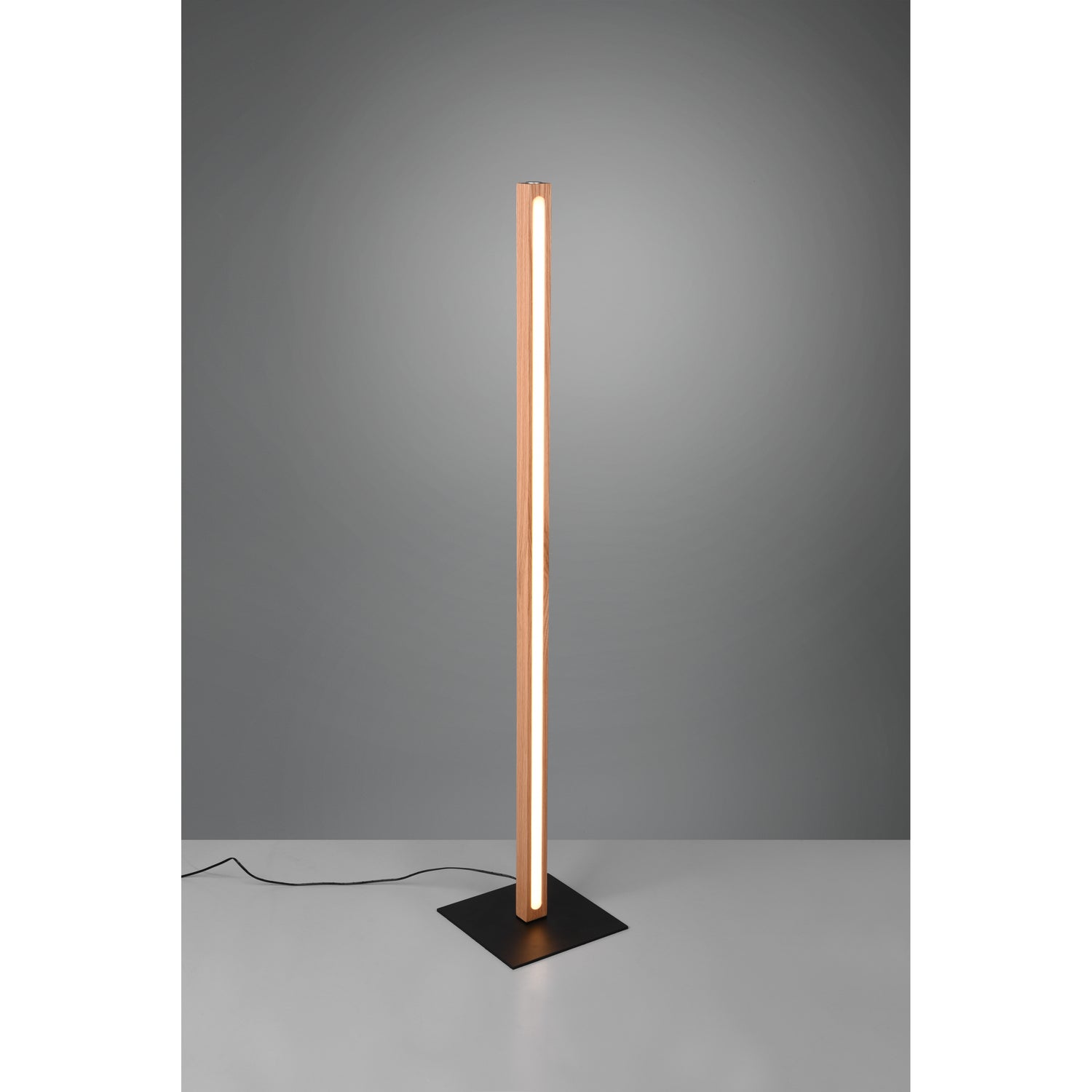 Trio Leuchten Bellari - Vloerlamp - LED - 20W - Natuur Hout - Zwart