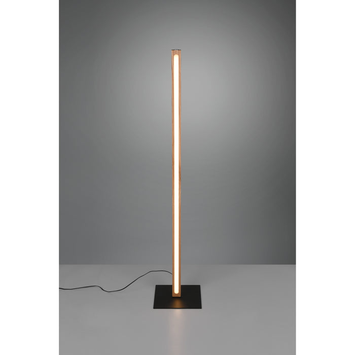Trio Leuchten Bellari - Vloerlamp - LED - 20W - Natuur Hout - Zwart