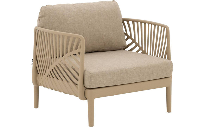 Goossens Loungeset Fazal, Bank met 2 fauteuils en tafel