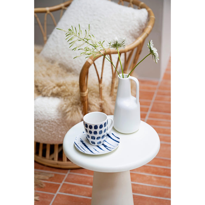 vtwonen - Bijzettafel - Woonaccessoires - Wit tafeltje - 33x57cm