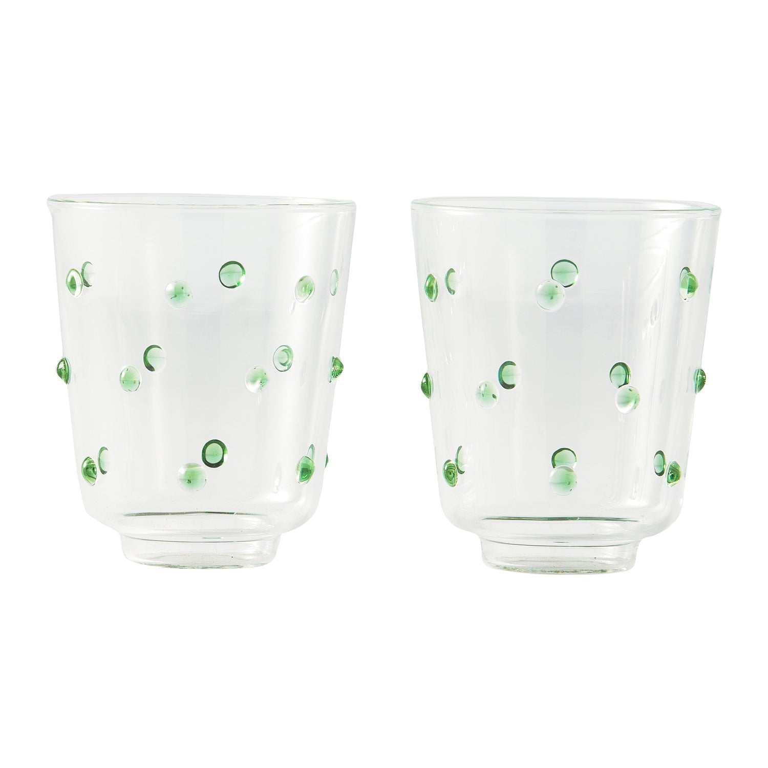 POLSPOTTEN Nob Waterglazen 2 st. - Olijfgroen