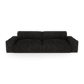 4-zits corduroy bank XXL zwart 220cm