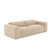 4-zits beige ribfluwelen bank 240cm