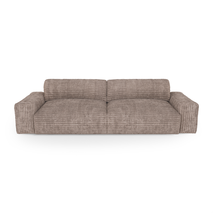 Bank 4 zits corduroy XXL taupe 220cm