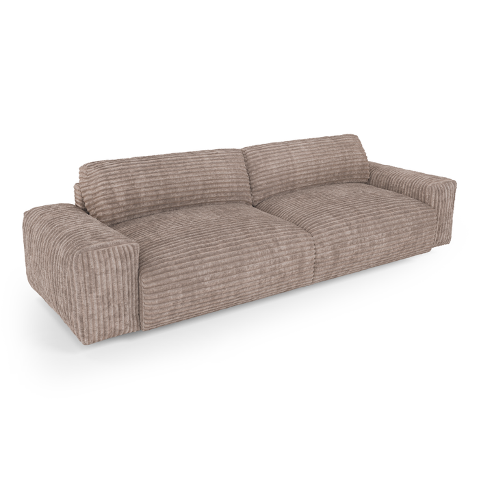Bank 4 zits corduroy XXL taupe 220cm