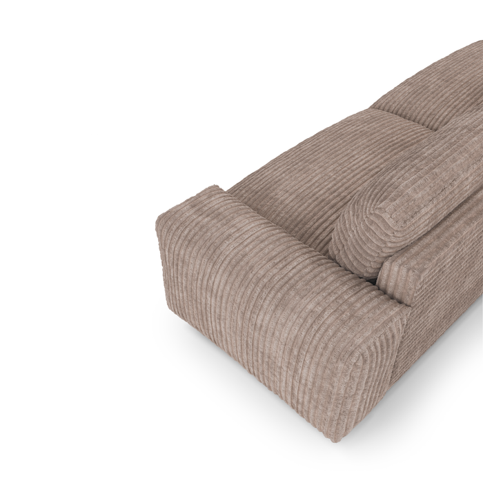 Bank 4 zits corduroy XXL taupe 220cm