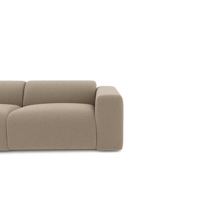Bank groot links hoekstof bouclette taupe 280cm