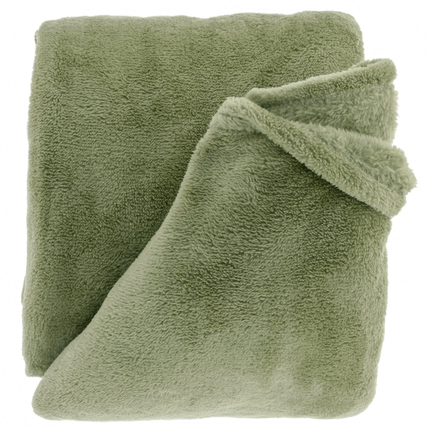 Unique Living Plaid Justin - Groen - Polyester - 150x200x0cm (BxHxD)