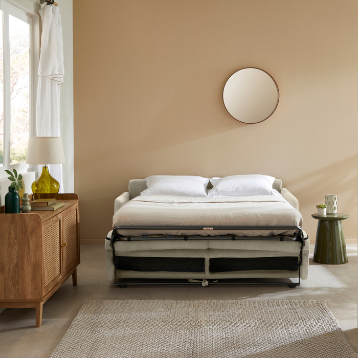 Calicosy - Slaapbank 3-zits in stof COSENZA - Beige
