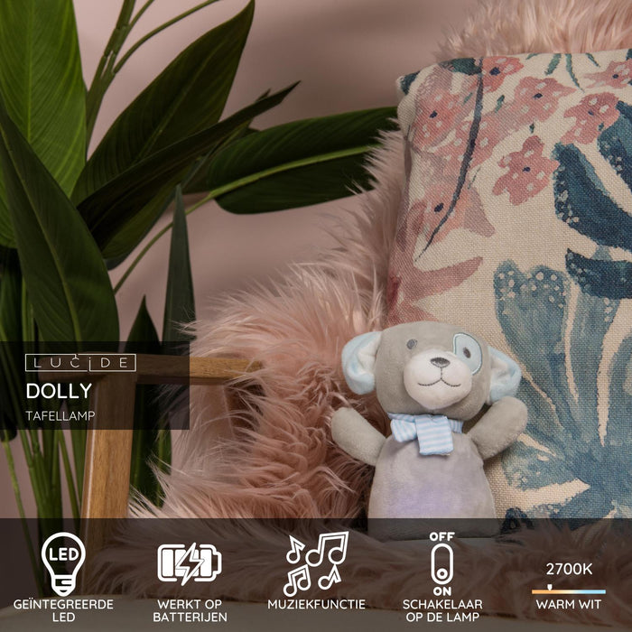 Lucide DOLLY Tafellamp - Grijs