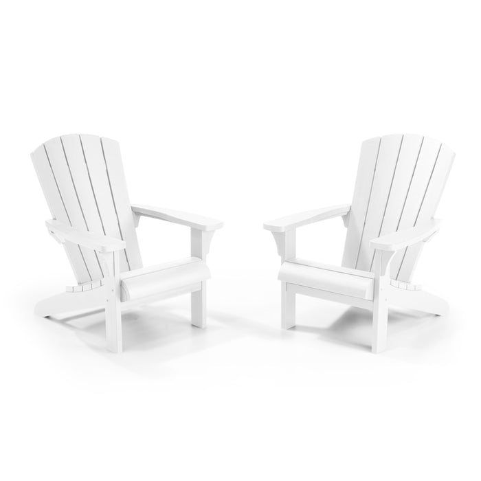 Keter Troy Adirondack Tuinstoel - set van 2 - 85x80x96.5cm - Wit