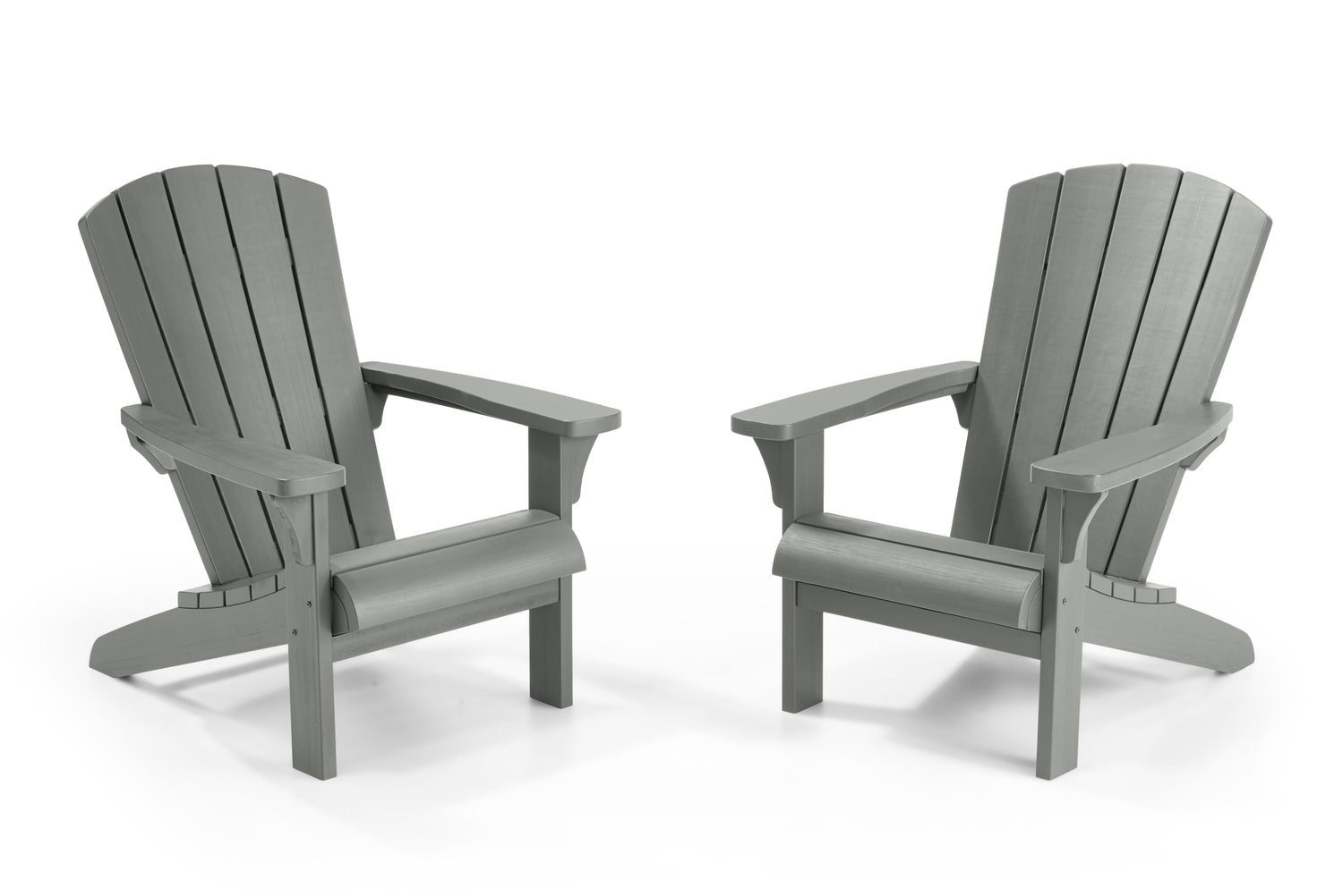 Keter Troy Adirondack Tuinstoel - set van 2 - 85x80x96,5cm - Grijs