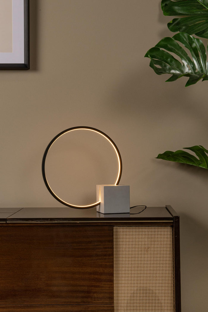 Lucide CIRKELIS Tafellamp - Zwart