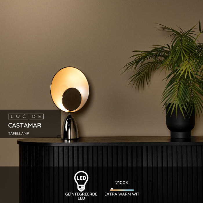Lucide CASTAMAR Tafellamp - Chroom