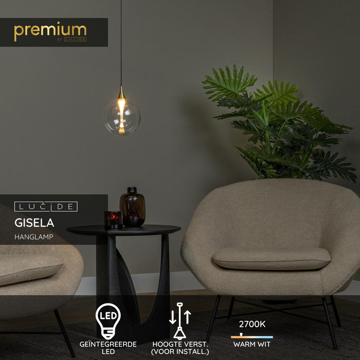 Lucide Premium GISELA Hanglamp - Transparant