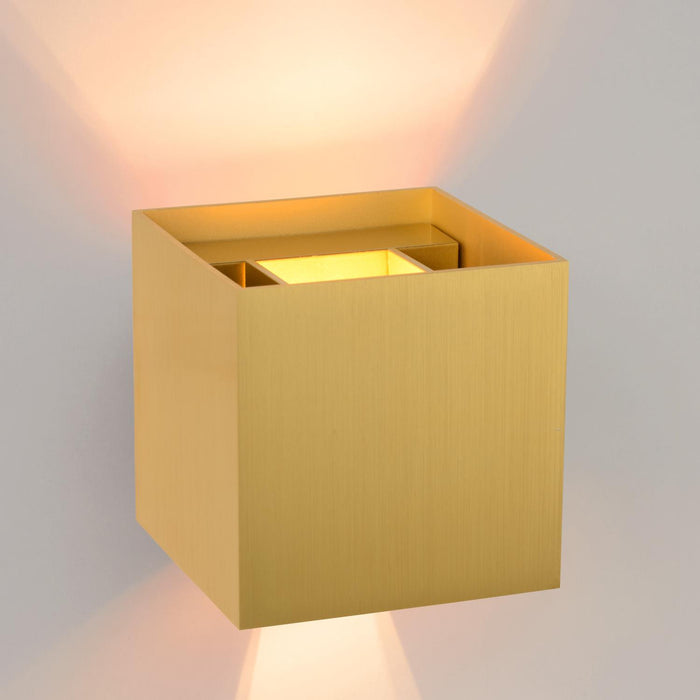 Lucide XIO Wandlamp - Mat Goud | Messing