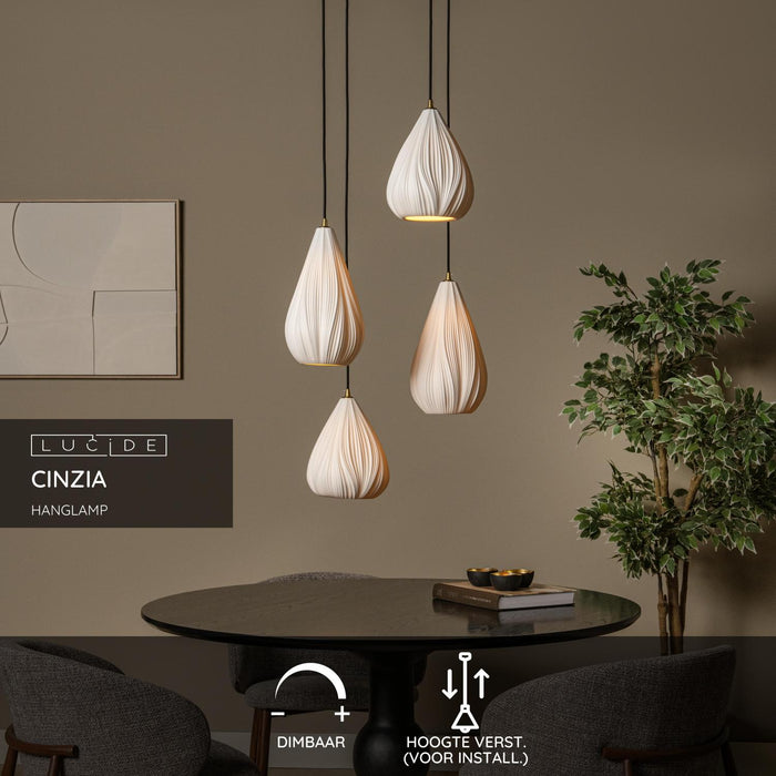 Lucide CINZIA Hanglamp - Wit