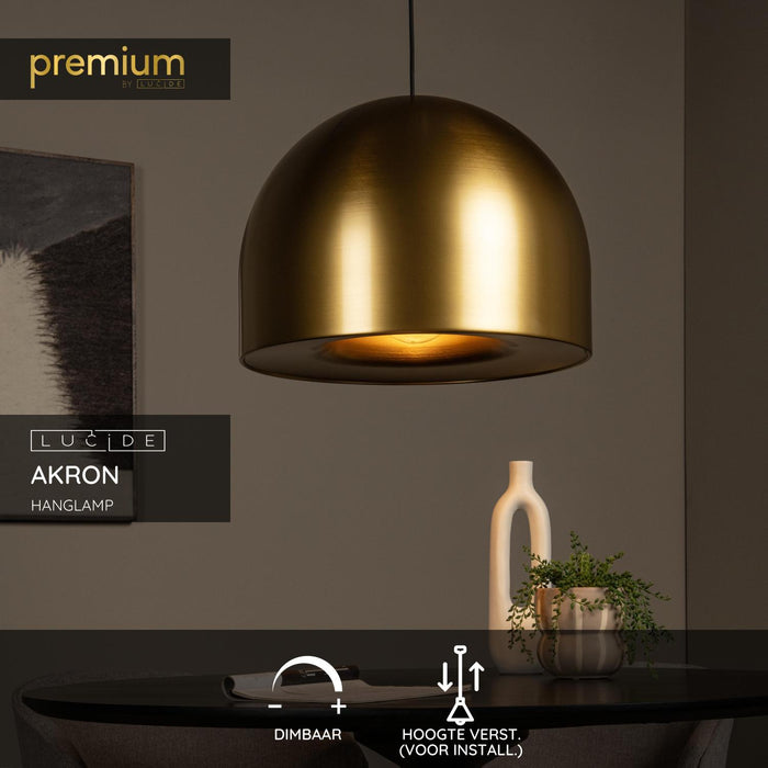 Lucide Premium AKRON Hanglamp - Mat Goud | Messing