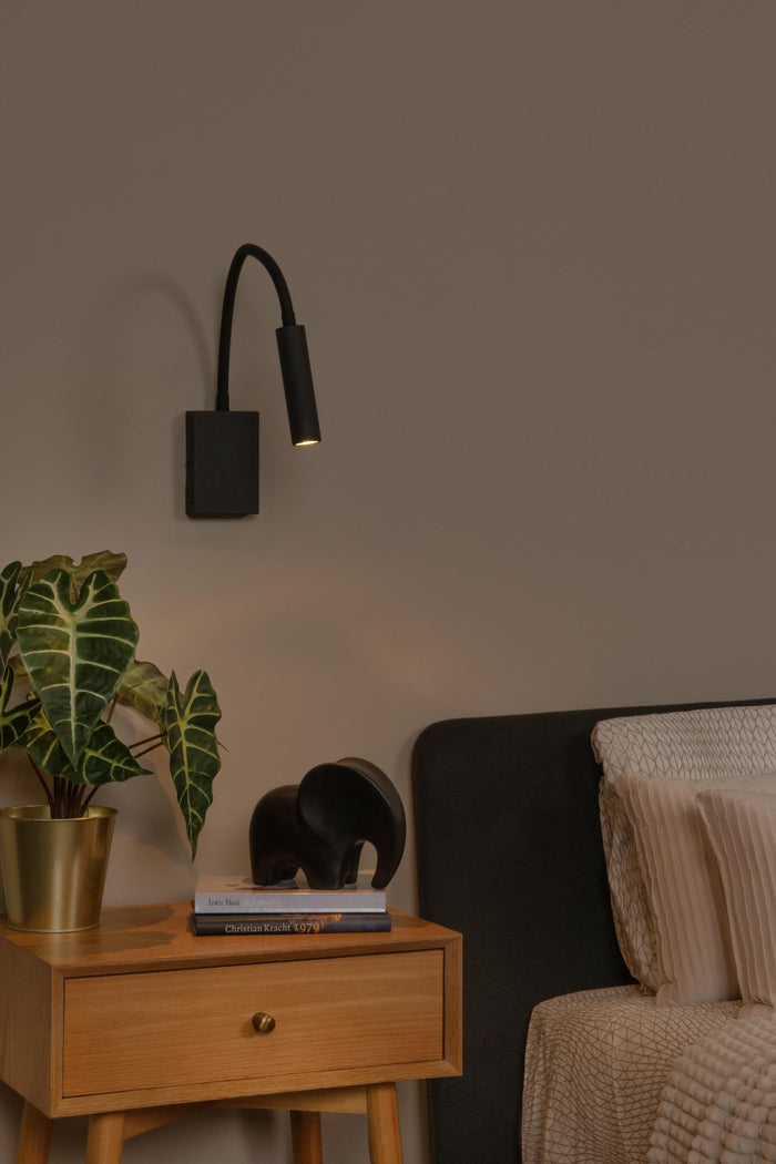 Lucide ALEC Wandspot - Zwart