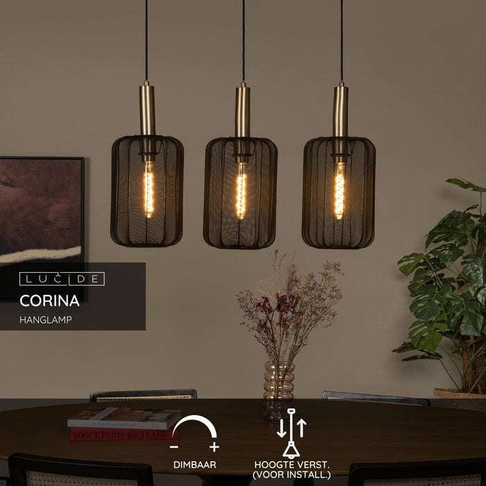 Lucide CORINA Hanglamp - Zwart