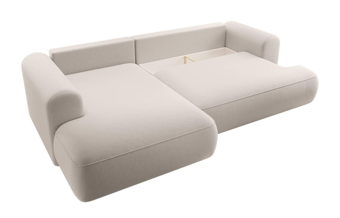 NADUVI Collection Hoekbank Philipa Big links velvet met slaapfunctie