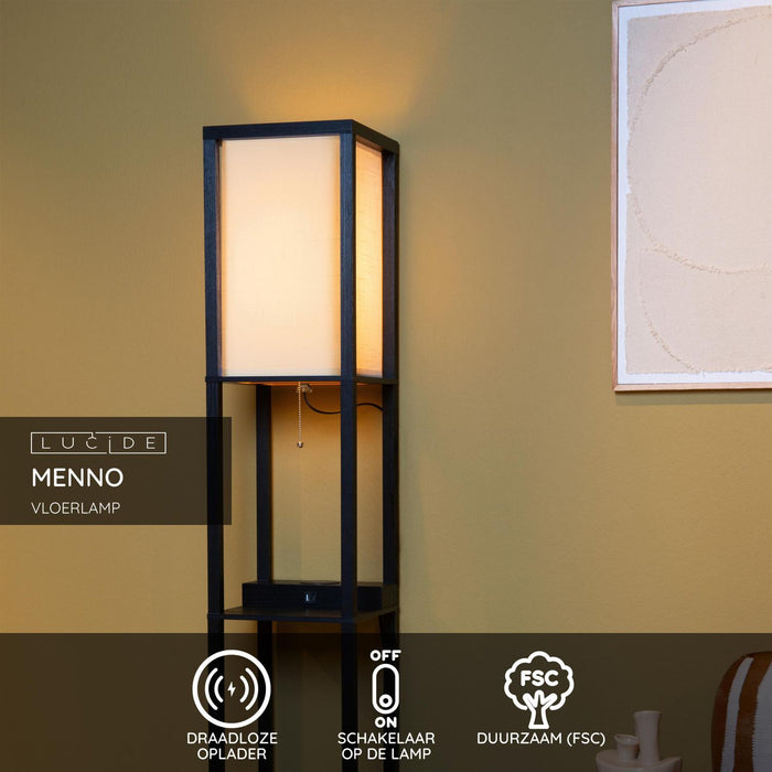 Lucide MENNO Vloerlamp - Zwart