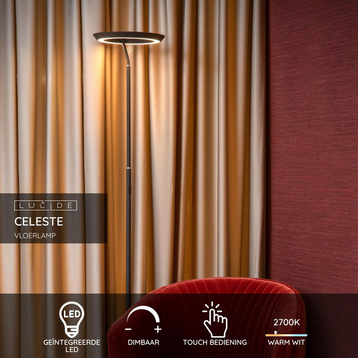 Lucide CELESTE Vloerlamp - Zwart