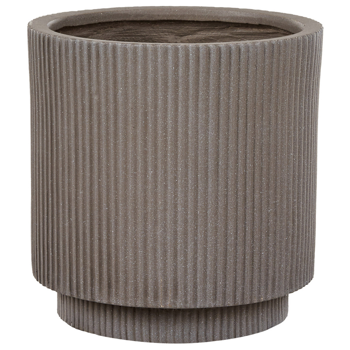 Beliani - DARIA - Bloempot - Taupe - 30 cm - Kleivezels