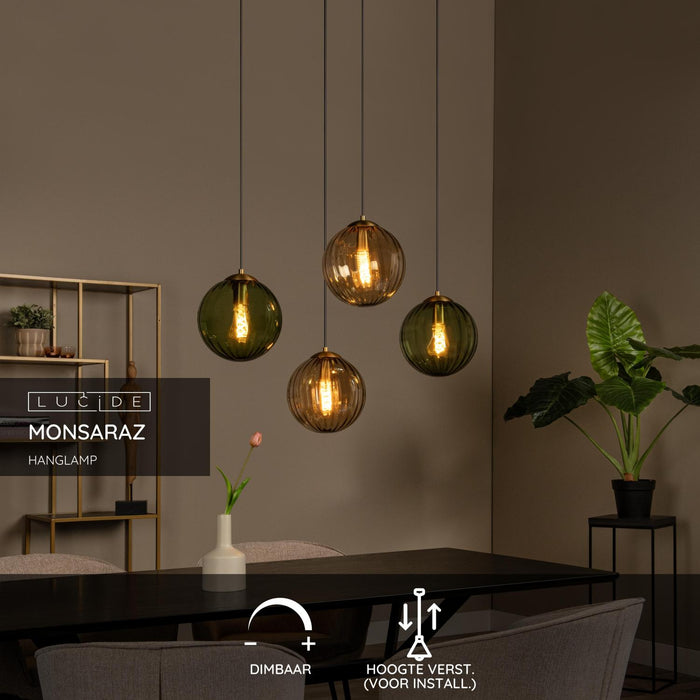 Lucide MONSARAZ Hanglamp - Groen