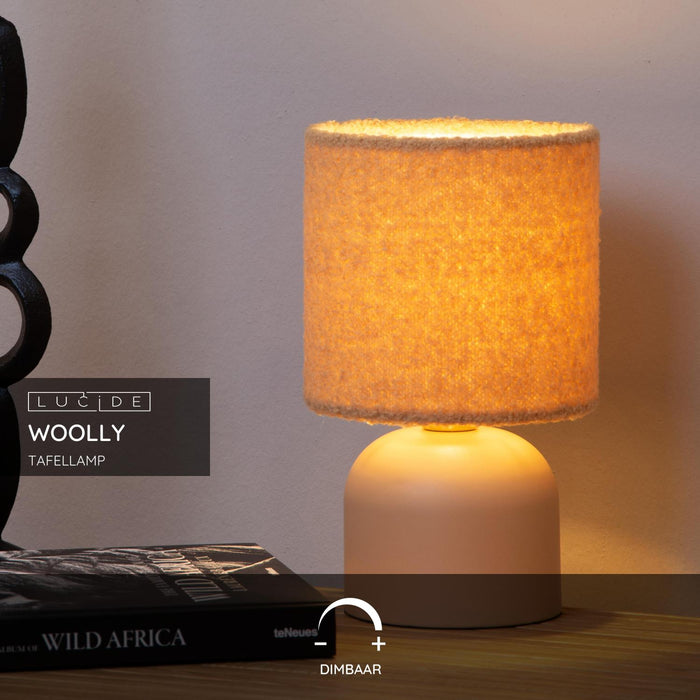 Lucide WOOLLY Tafellamp - Okergeel