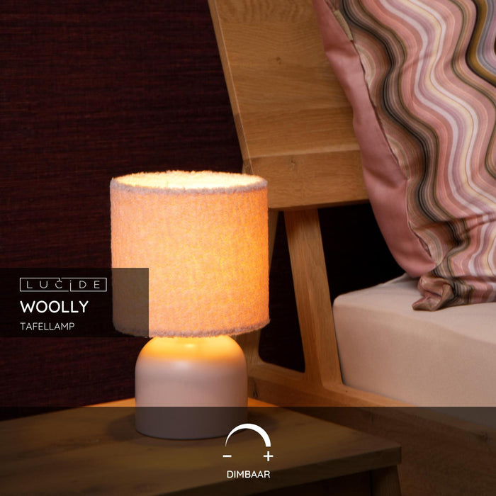 Lucide WOOLLY Tafellamp - Roze