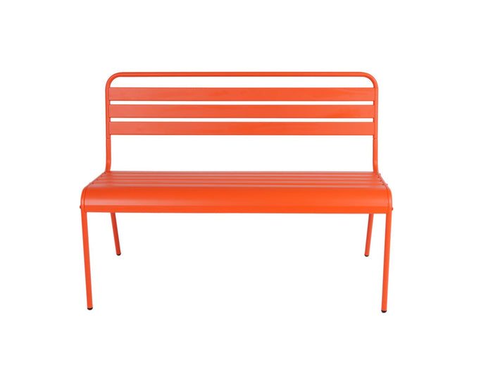 Metalen tuinbank 120 cm oranje