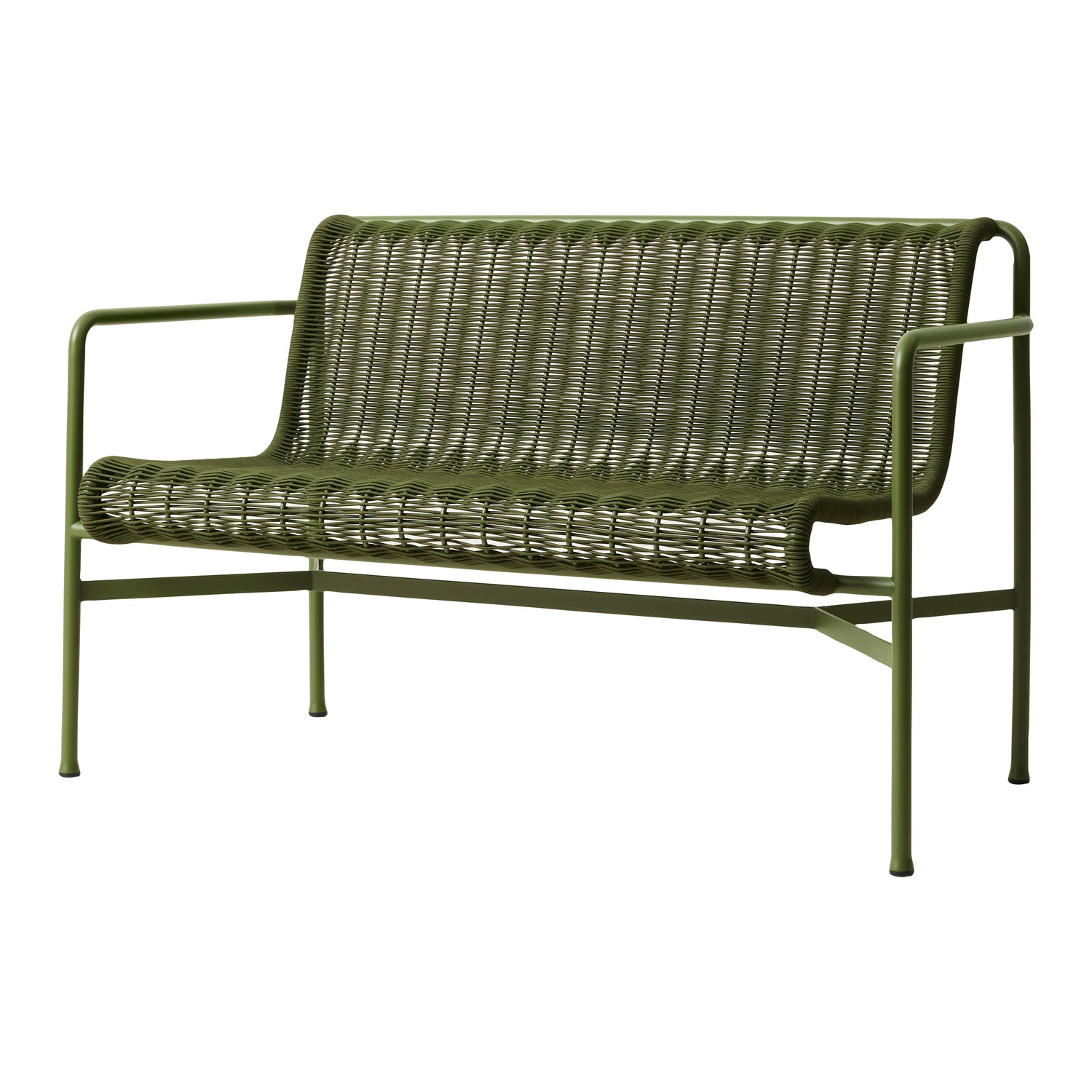 HAY Palissade Cord Tuinbank 2,5-zits met Armleuning - Olijfgroen