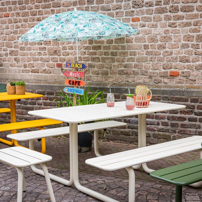 MaximaVida metalen picknicktafel Max ivoor