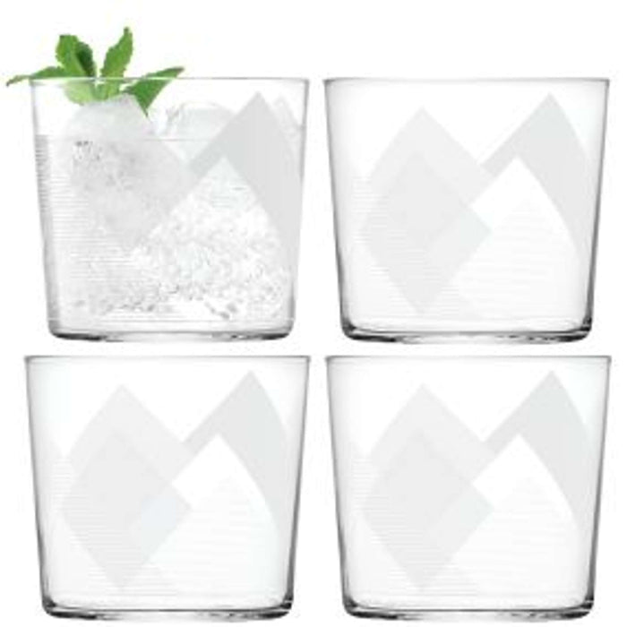 L.S.A. - Peaks Tumbler Glas 310 ml Set van 4 Stuks