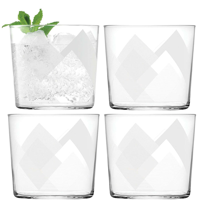 L.S.A. - Peaks Tumbler Glas 310 ml Set van 4 Stuks