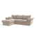 Hoekbanken links SASHA 4 personen  Fluweel Beige