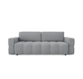 4-zits slaapbank met boxzitting in betongrijze geweven stof