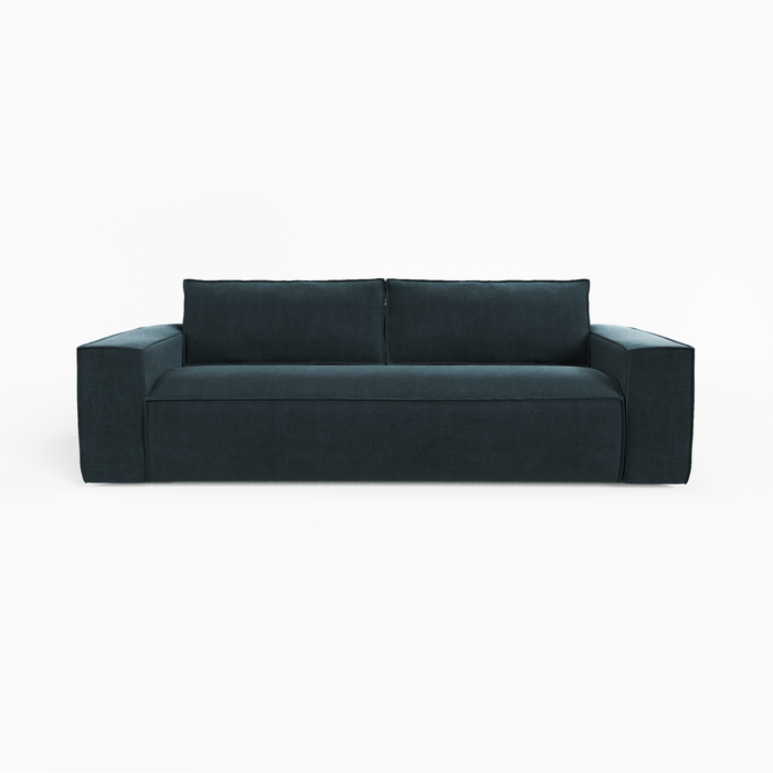Express slaapbank dunlopillo pauwblauw fluweel 160cm