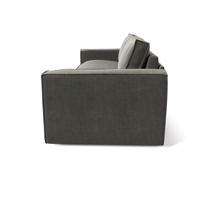 Express slaapbank dunlopillo fluweel grafiet grijs 160cm