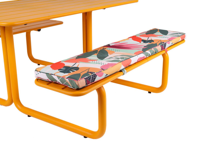 Metalen picknicktafel Max okergeel