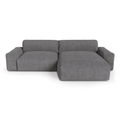 Corduroy hoekbank antraciet grijs 310cm